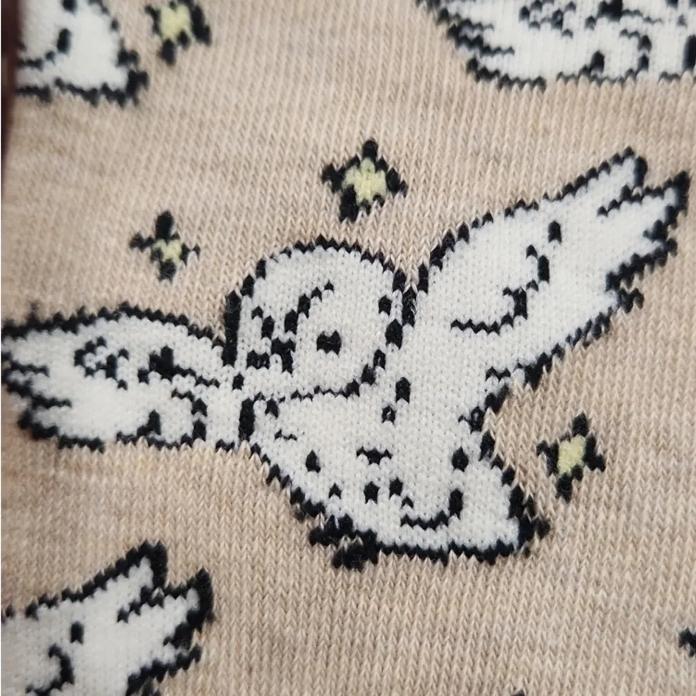 Harry Potter Hedwig Socks - Womens or Mens NEW Wizardry Owl Tan White Trouser